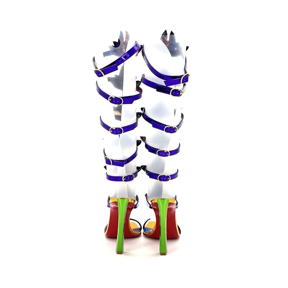 NEW Christian Louboutin Marvel Sea Warrior 100 Gladiator Knee High Sandals 39 - Picture 6 of 10